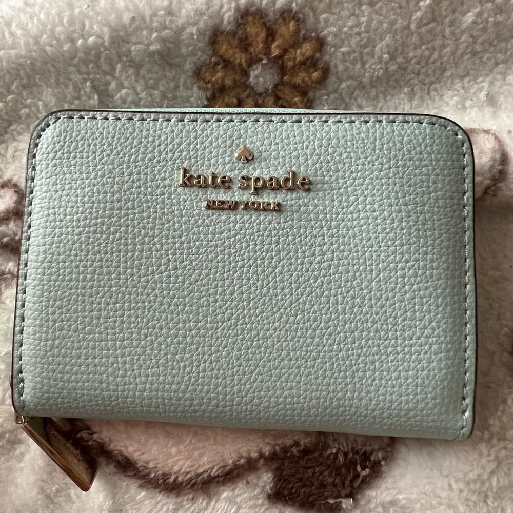 Kate Spade Blue Pebbled Leather Wallet